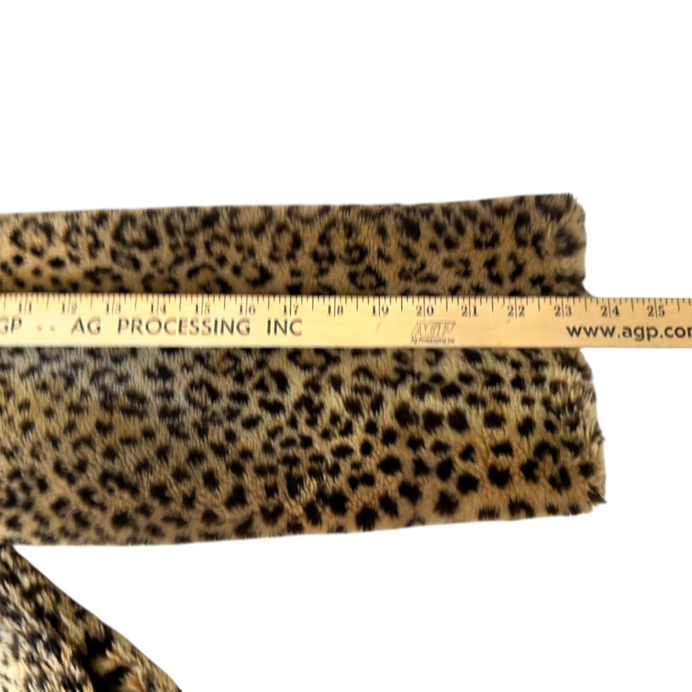 Vintage Leopard Faux Fur Coat S Martin Richards Y2K Mob Wife Glam Jacket - Picture 9 of 12